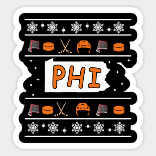 Philadelphia Hockey Ugly Sweater Sticker